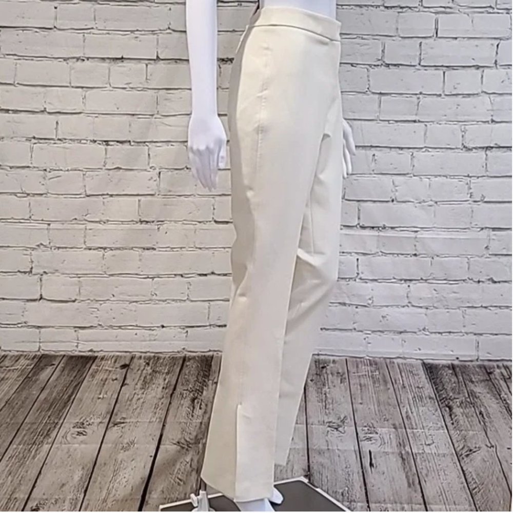 ZARA Ecru Vented Slit Hem Straight Leg Trousers Pants sz Small $89.90 - Picture 11 of 14